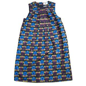 Anna Sui 20th Anniversary Metallic Dot Sleeveless Shift Dress XS.